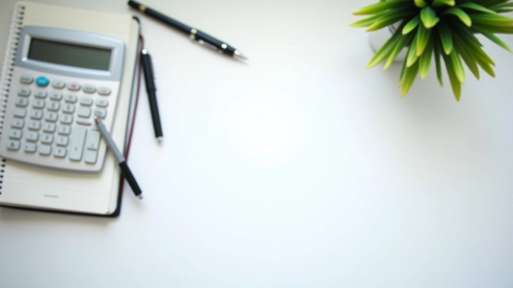 Financial planning workspace with charts and calculator